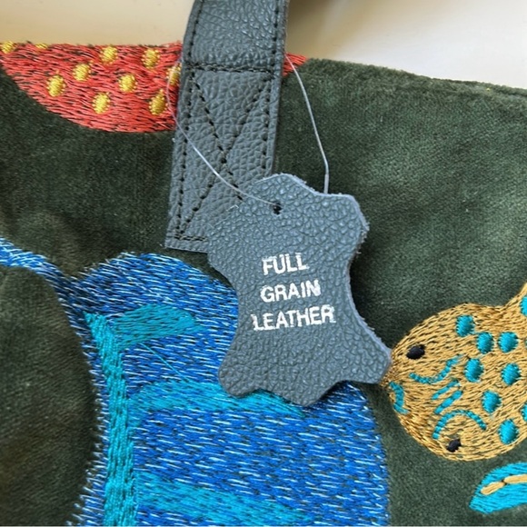 Brand New Anthropologie Snake Embroidered Tote Bag - Picture 3 of 9